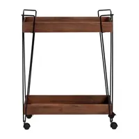 Reynard Wood-Top Serving Cart