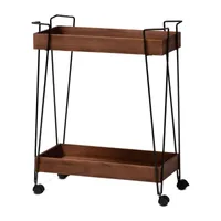 Reynard Wood-Top Serving Cart