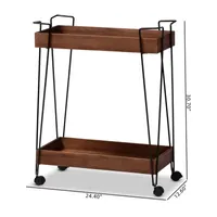 Reynard Wood-Top Serving Cart