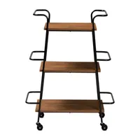 Bernard Wood-Top Serving Carts