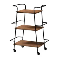 Bernard Wood-Top Serving Carts