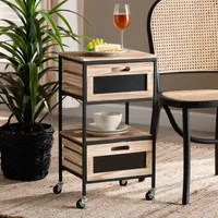 Olinda Storage 2-Drawer End Table