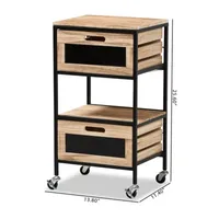 Olinda Storage 2-Drawer End Table