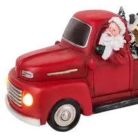 Nostalgic Red  Truck Animated Christmas Tabletop Decor