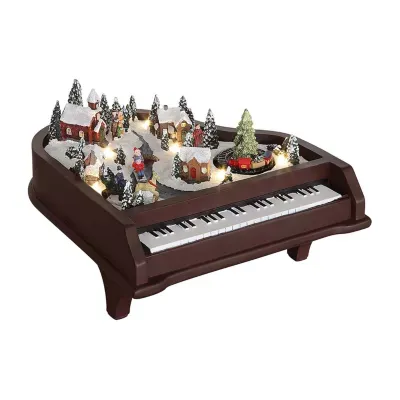 Animated Musical Piano Christmas Tabletop Decor