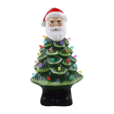 Nostalgic Ceramic Santa Christmas Tabletop Tree