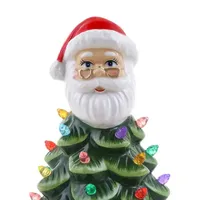 Nostalgic Ceramic Santa Christmas Tabletop Tree