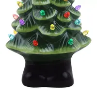 Nostalgic Ceramic Santa Christmas Tabletop Tree