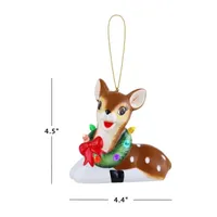 Nostalgic Mini Lighted Reindeer Figurine Christmas Ornament