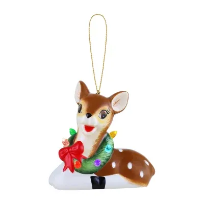 Nostalgic Mini Lighted Reindeer Figurine Christmas Ornament