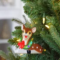 Nostalgic Mini Lighted Reindeer Figurine Christmas Ornament