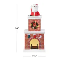 Santa In Chimney Animated Figurine