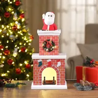 Santa In Chimney Animated Figurine