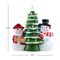 Mr. & Mrs. Snowman Clause Nostalgic Christmas Tabletop Tree