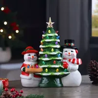 Mr. & Mrs. Snowman Clause Nostalgic Christmas Tabletop Tree