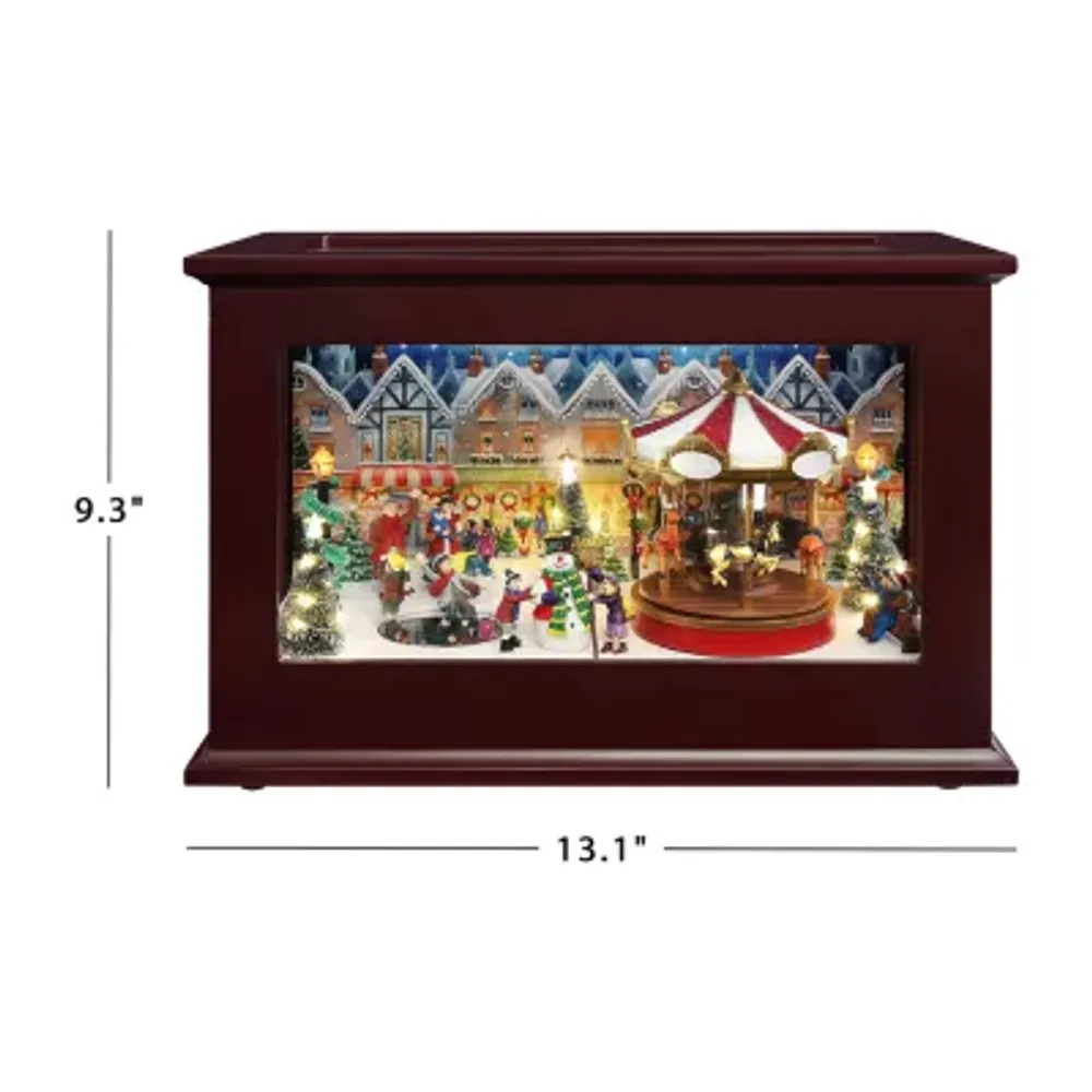 Heirloom Animated Christmas Music Box Tabletop Decor