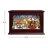 Heirloom Animated Christmas Music Box Tabletop Decor