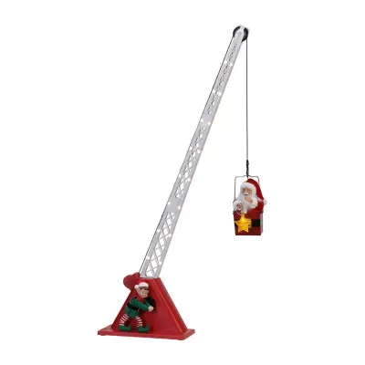 Santa's Christmas Crane Animated Tabletop Decor