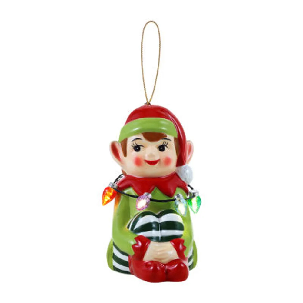 Nostalgic Mini Ceramic Elf Christmas Figurine