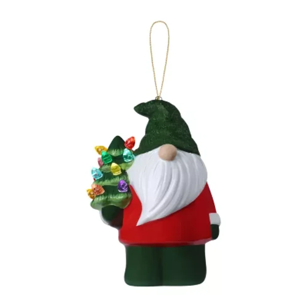 Mini Ceramic Gnome Christmas Ornament