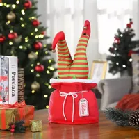 Mini Elf Kicker in Bag Animated Christmas Tabletop Decor
