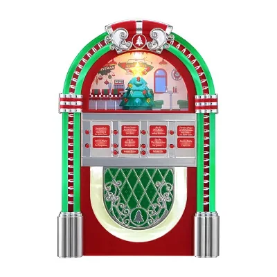 Lighted Vintage Christmas Jukebox Tabletop Decor