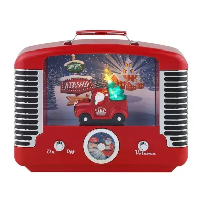 Nostalgic Truck Music Playing Radio Christmas Tabletop Decor