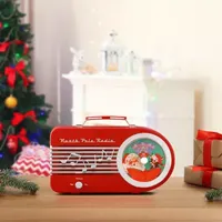 North Pole Music Playing Radio Christmas Tabletop Decor