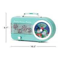 Snow Tuner Music Playing Radio Christmas Tabletop Decor