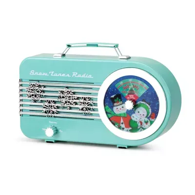 Snow Tuner Music Playing Radio Christmas Tabletop Decor