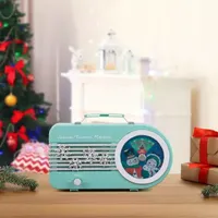 Snow Tuner Music Playing Radio Christmas Tabletop Decor