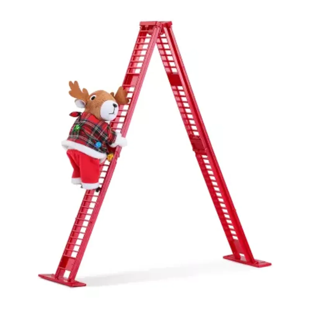 Super Climbing Reindeer Animated Christmas Tabletop Decor