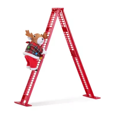 Super Climbing Reindeer Animated Christmas Tabletop Decor