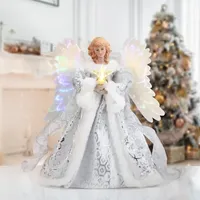 Fiber Optic Angel Christmas Tree Topper