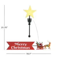 Animated Santa's Sleigh Christmas Tree Topper