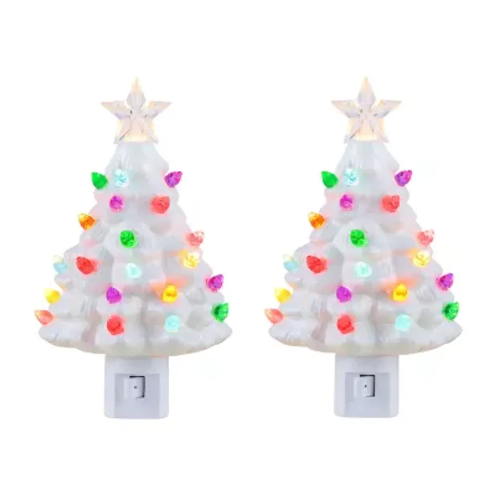 Set of 2 Nostalgic Christmas Tree Nightlights