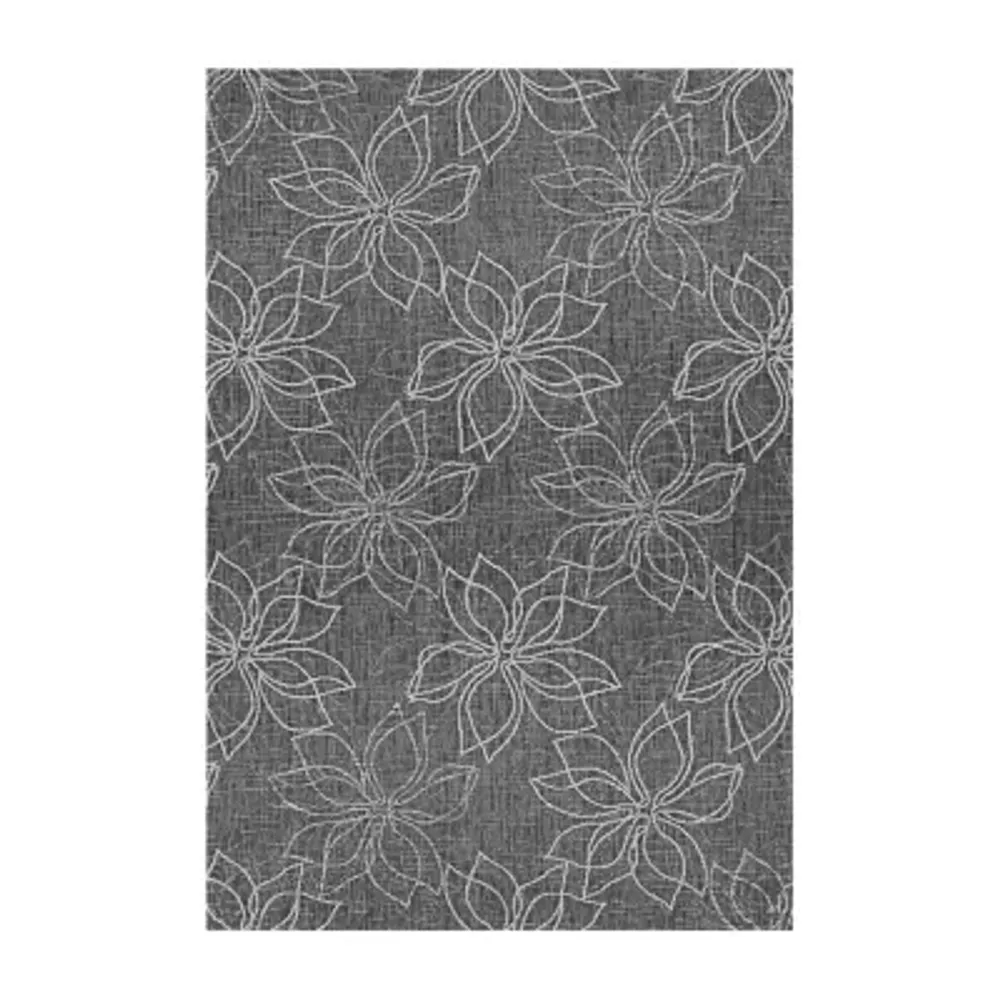 Couristan Charm Botanical Flatweave Indoor Outdoor Rectangular Area Rug