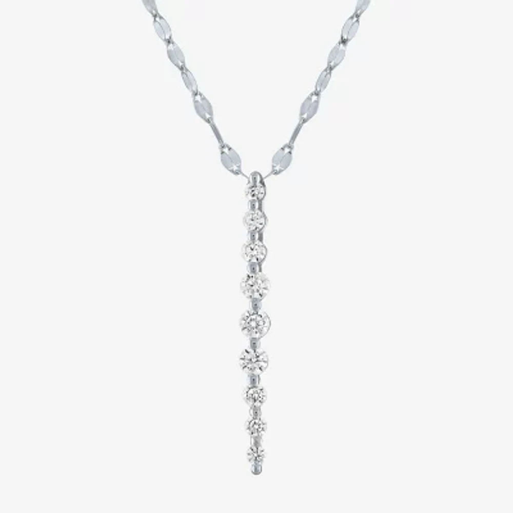 G-H / Si2-I1) Womens 1/ CT. T.W. Lab Grown White Diamond 10K Gold Pendant Necklaces