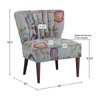 Madison Park Abby Wingback Slipper Chair