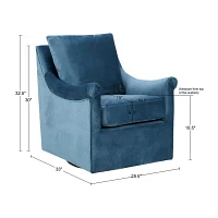 Madison Park Morton Upholstered Swivel Armchair