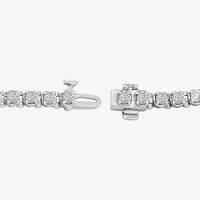 3 CT. T.W. Natural White Diamond 10K White Gold Tennis Bracelet