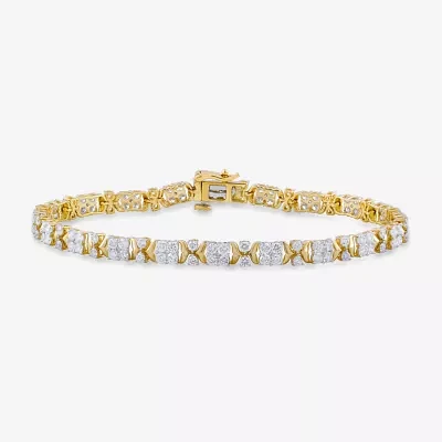 4 CT. T.W. Natural White Diamond 10K Gold Tennis Bracelet