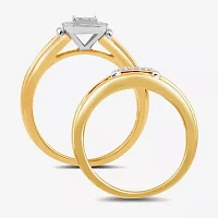 Womens 1/5 CT. Natural White Diamond 14K Gold Over Silver Sterling Silver Promise Ring