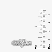 Womens 1/2 CT. T.W. Natural White Diamond Sterling Silver Promise Ring