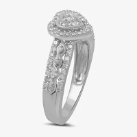 Womens 1/2 CT. T.W. Natural White Diamond Sterling Silver Promise Ring