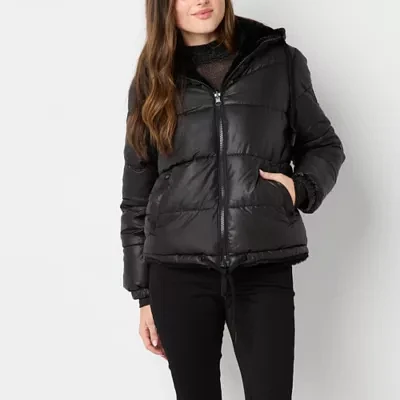 Steve Madden Womens Water Resistant Heavyweight Puffer Jacket