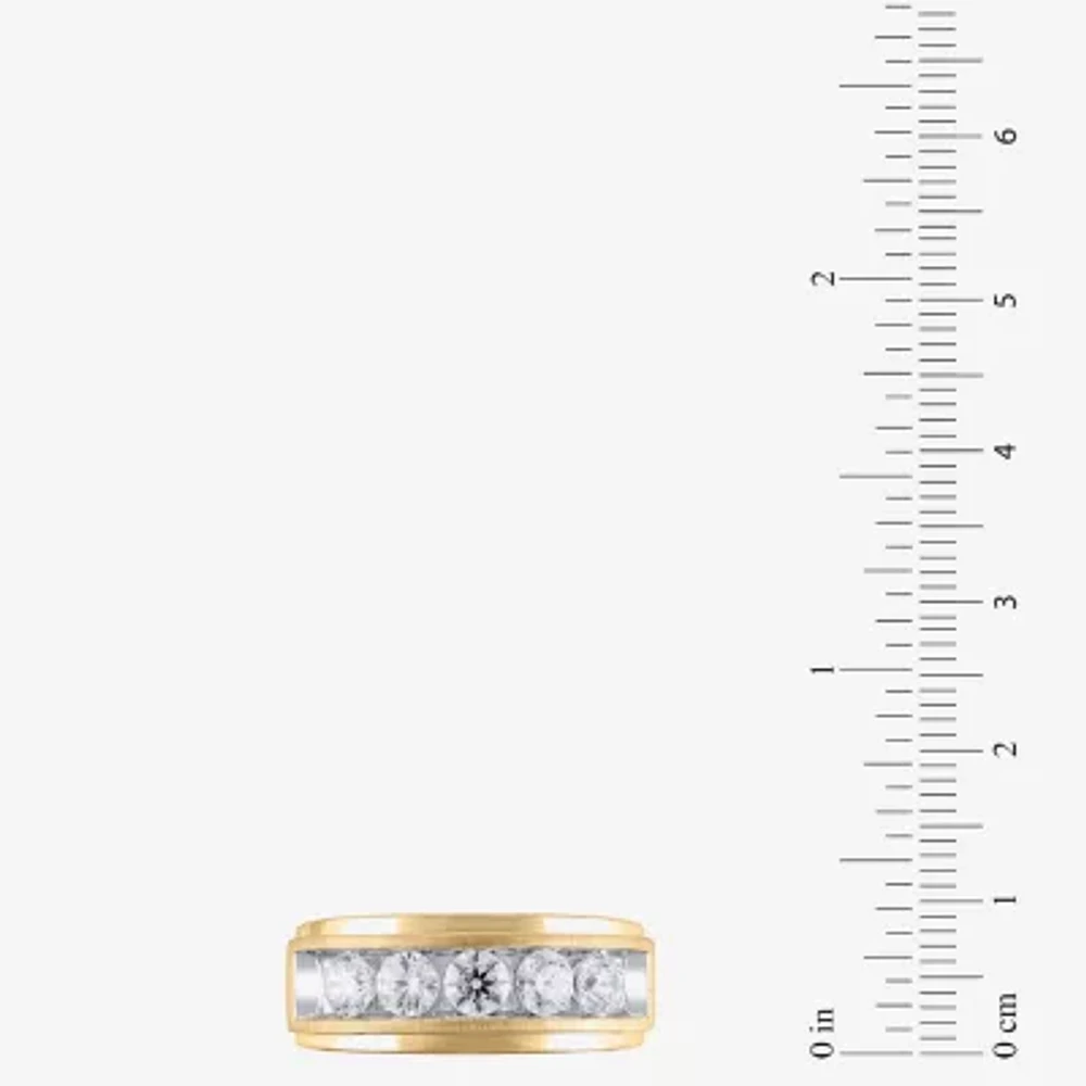 (H-I / I1) 1 1/2 CT. T.W. Lab Grown White Diamond 10K Gold Wedding Band