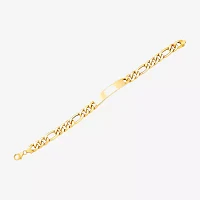 Made in Italy 10K Gold 9 Inch Hollow Figaro Id Bracelet