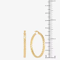 Mia Oro 14K Gold 33mm Round Hoop Earrings