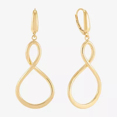 Mia Oro 14K Gold Round Drop Earrings